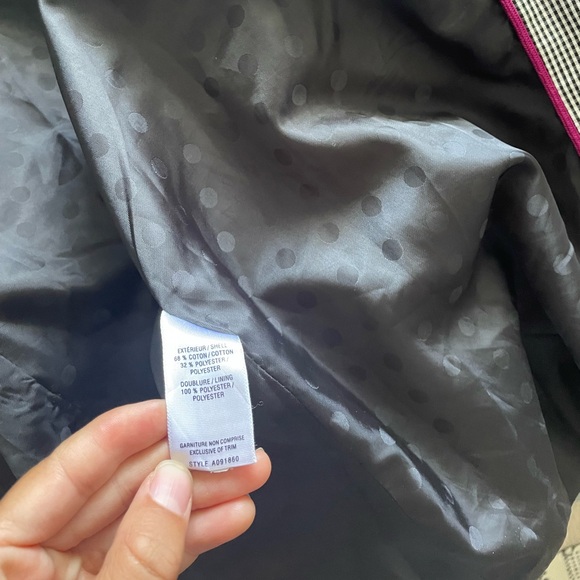 SOLD Jacob trench coat black and white checker xs - Picture 7 of 8